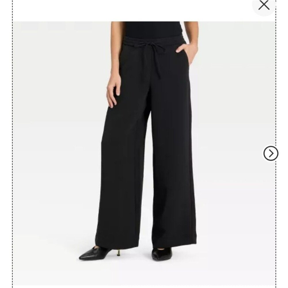 A New Day Women's Black Wide Leg Pants